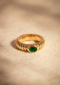 Emerald Tubogas Ring