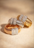 Tubogas Ring with Diamond Pave Bars