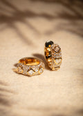 Huggie Birthday Pave Earrings in 10 Pointers Special Size