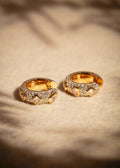 Huggie Birthday Pave Earrings in 15 Pointers Special Size