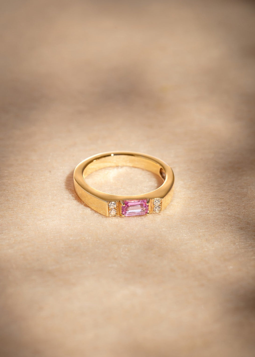 Pink Sapphire Signet Ring