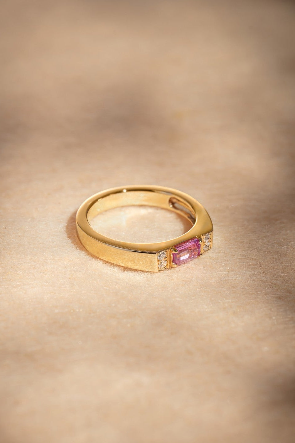 Pink Sapphire Signet Ring