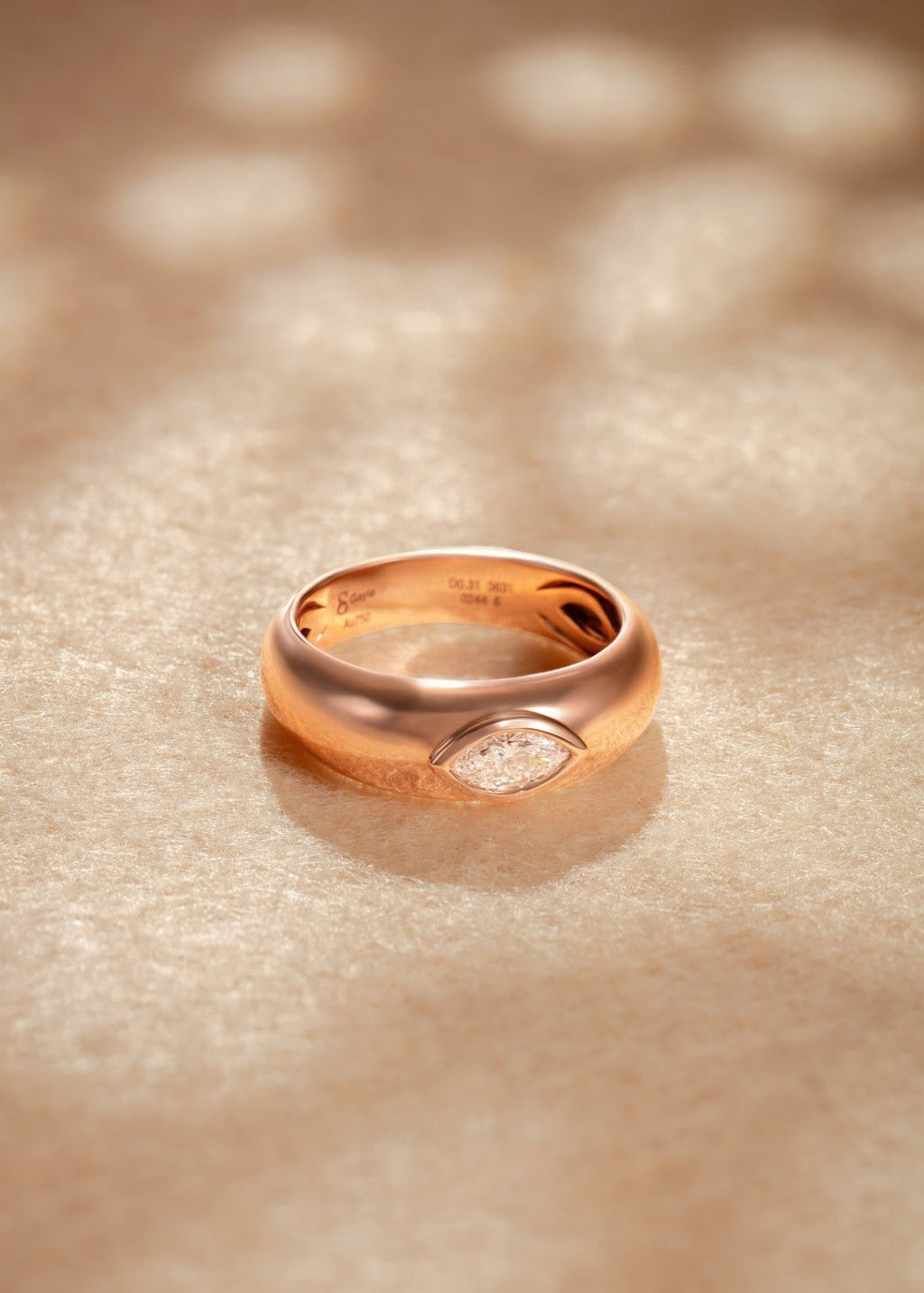 Rugged Dome Ring - Marquise Shape