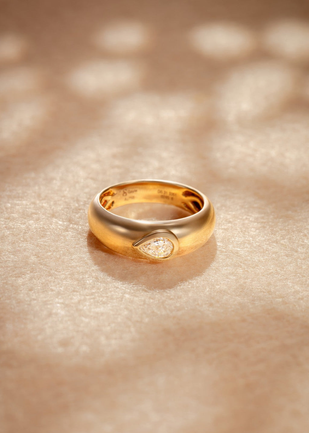 Rugged Dome Ring - Pear Shape