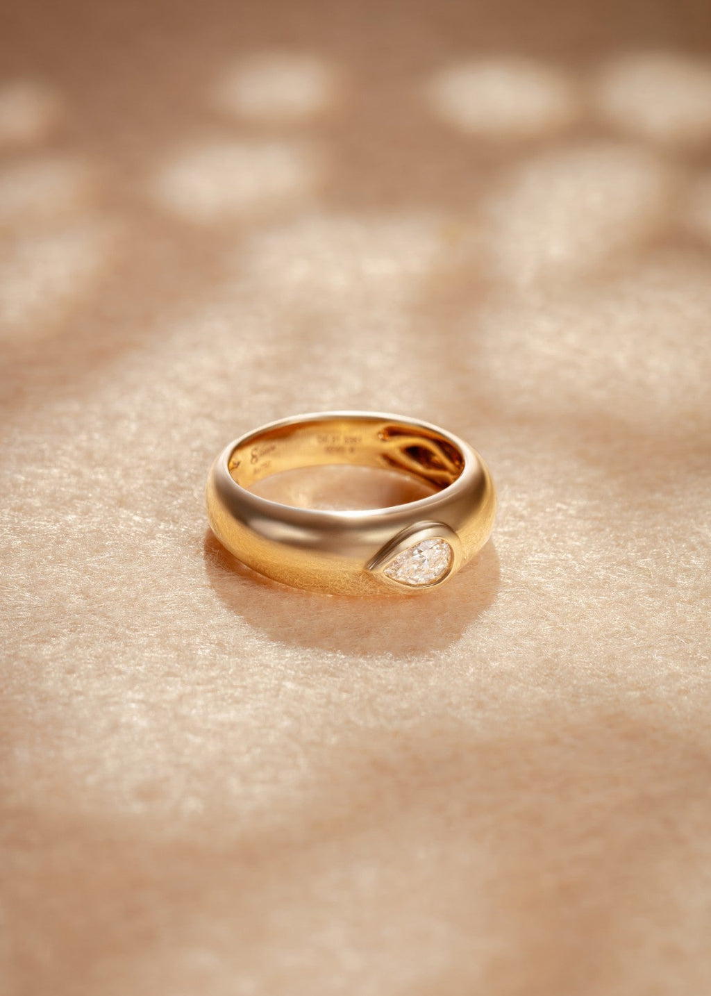 Rugged Dome Ring - Pear Shape