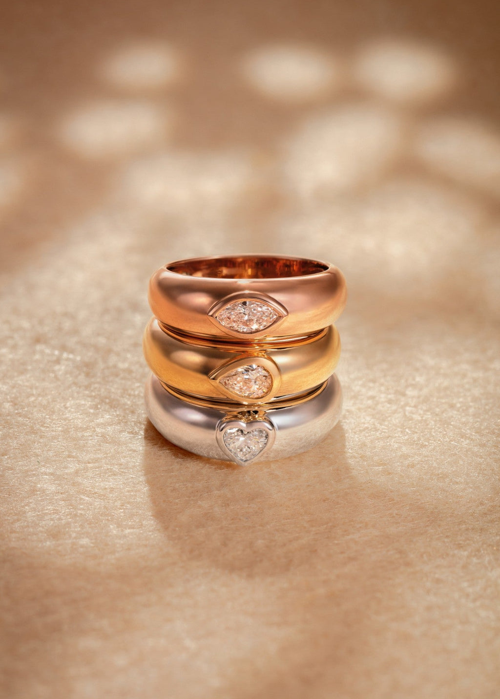 Rugged Dome Ring - Marquise Shape