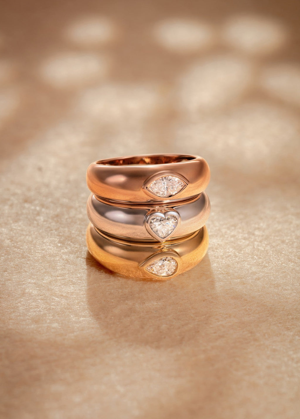 Rugged Dome Ring - Marquise Shape