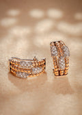 Twisted Tubogas Earrings with Diamonds