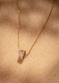 Brown Diamonds Rolling Pendant Necklace