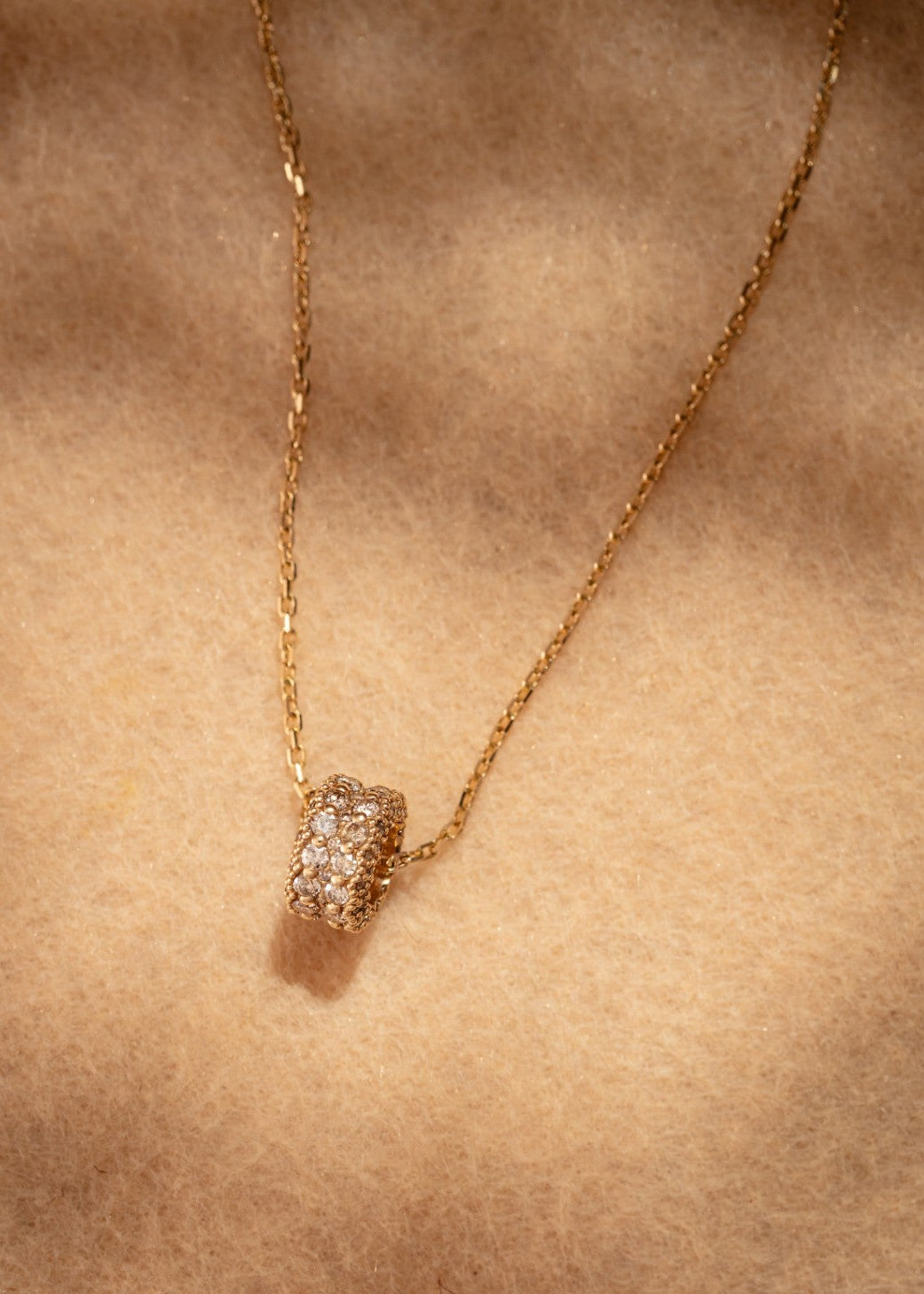 Brown Diamonds Rolling Pendant Necklace