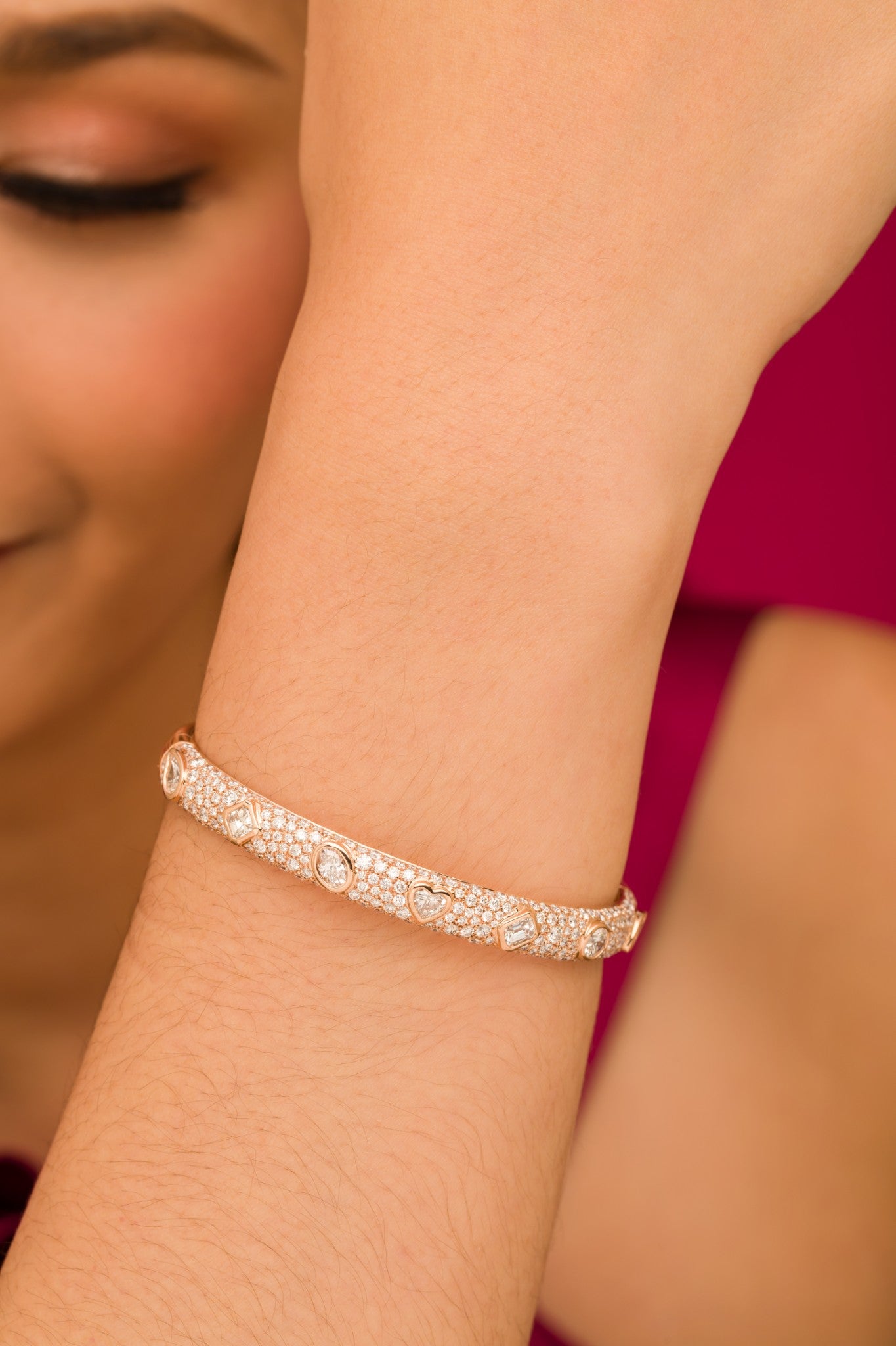 Birthday Pave Bangle - Chunky