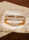Flat Tubogas Bangle with Diamonds