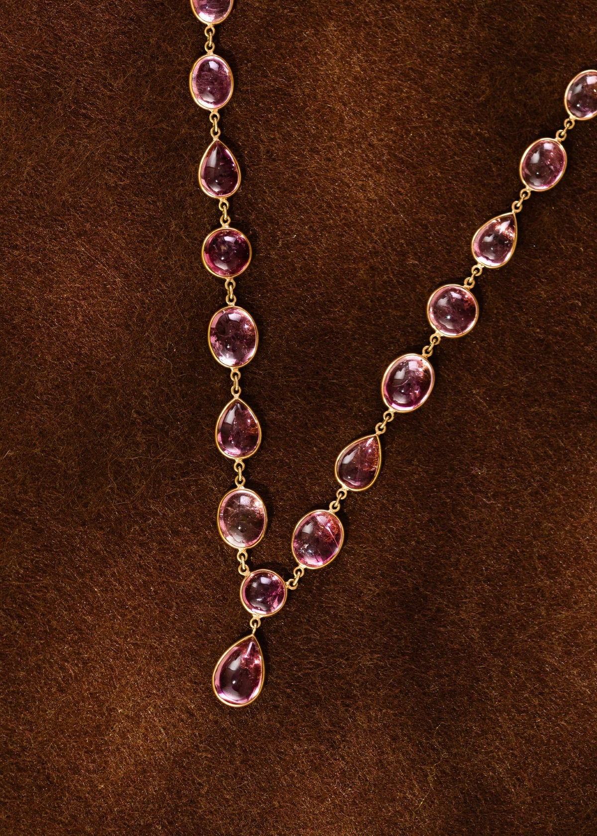 Pink Tourmaline Necklace Drop