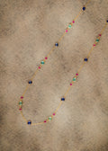 Emerald, Ruby, and Sapphire Necklace