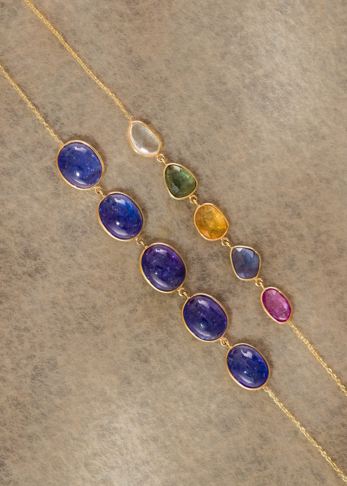 Multi Colored Sapphire Rose Cut Bracelet