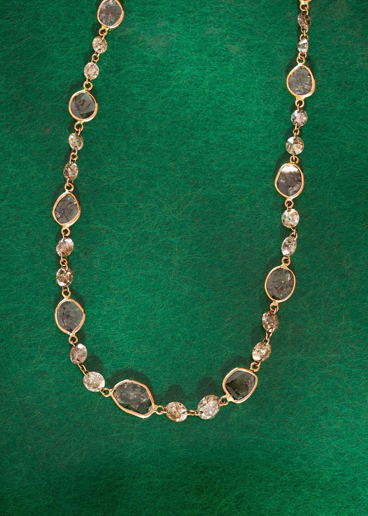 Brown Diamond Drilled Necklace