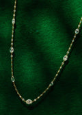 Oval Drilled Diamond Necklace
