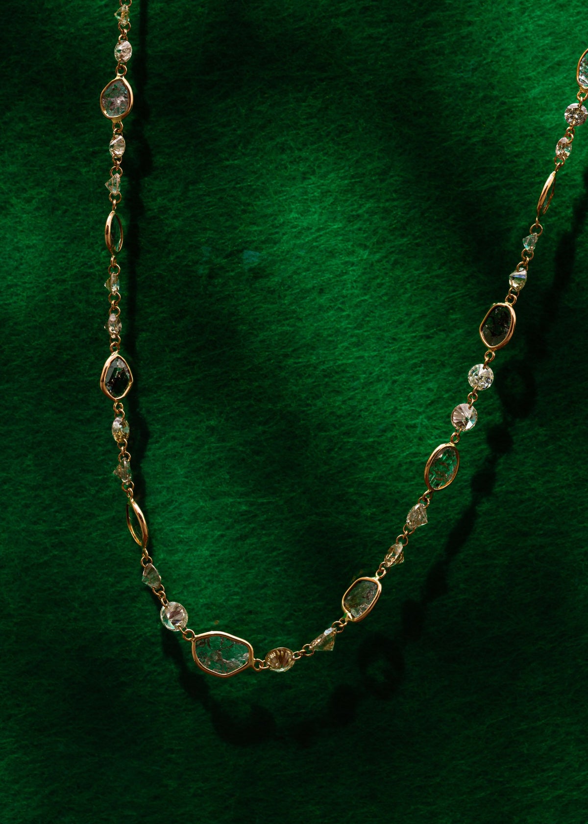 Brown Diamond Drilled Necklace