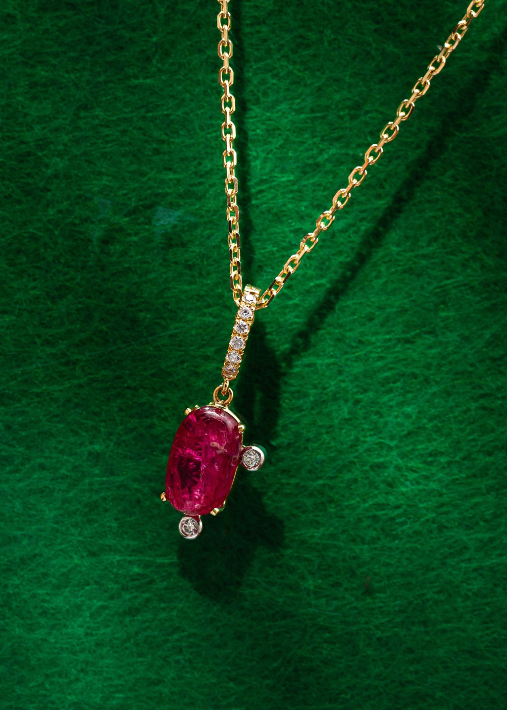 Spinel Pendant with Diamonds