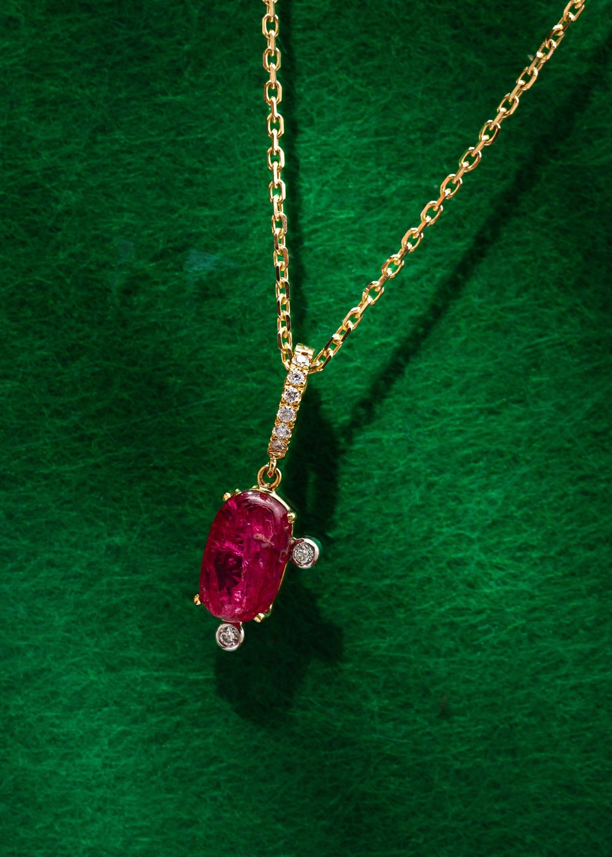 Spinel Pendant with Diamonds