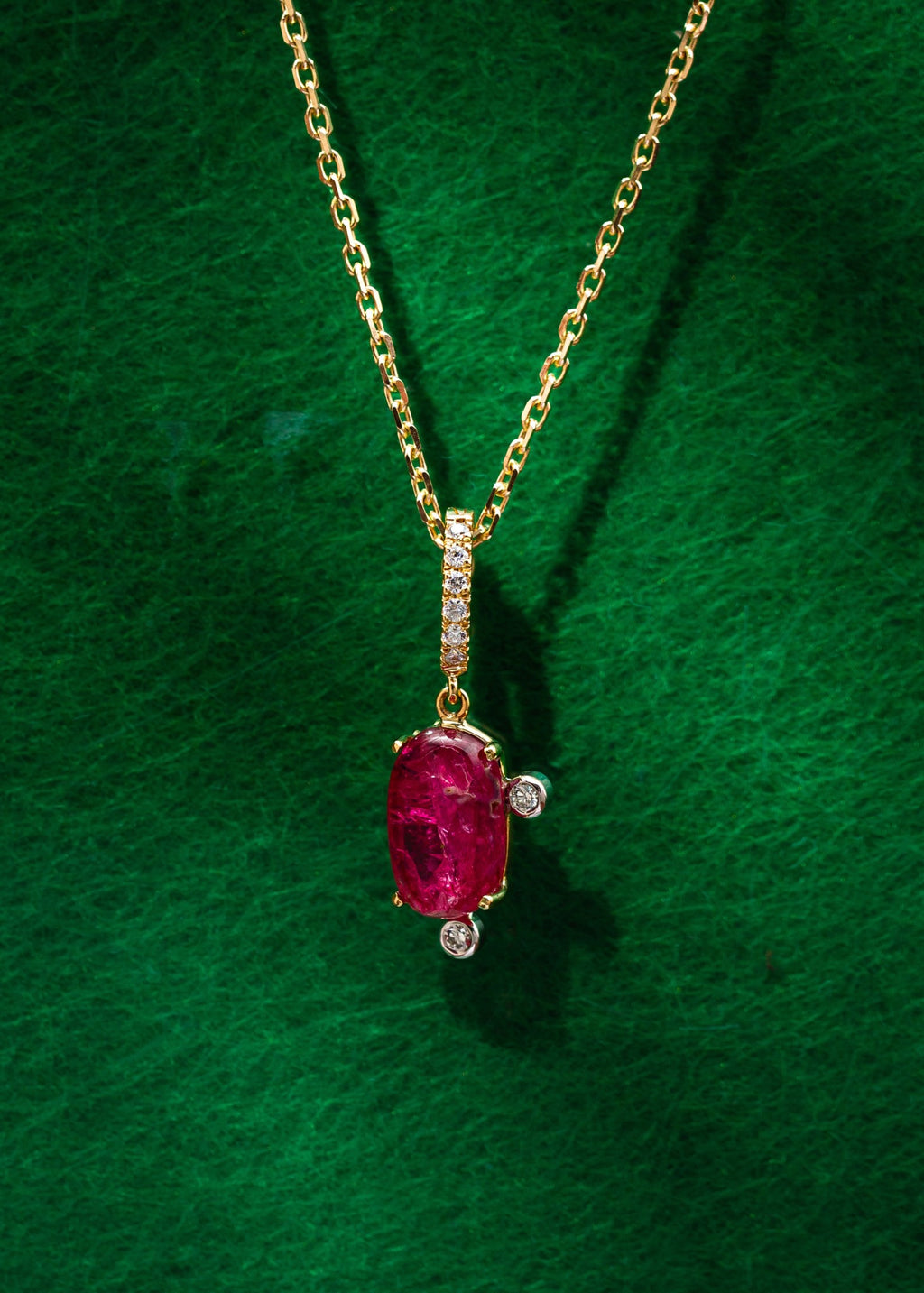 Spinel Pendant with Diamonds