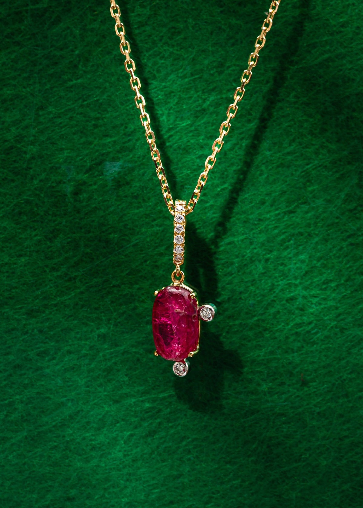Spinel Pendant with Diamonds