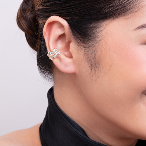 Berry Sparkly Ear Snugs by Gayle earrings with ear snugs by gayle