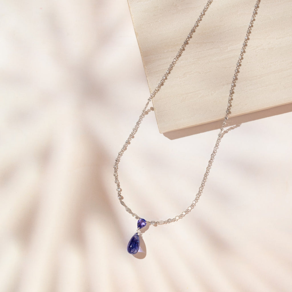 The Tanzanite Drift Necklace necklaces with necklace styling