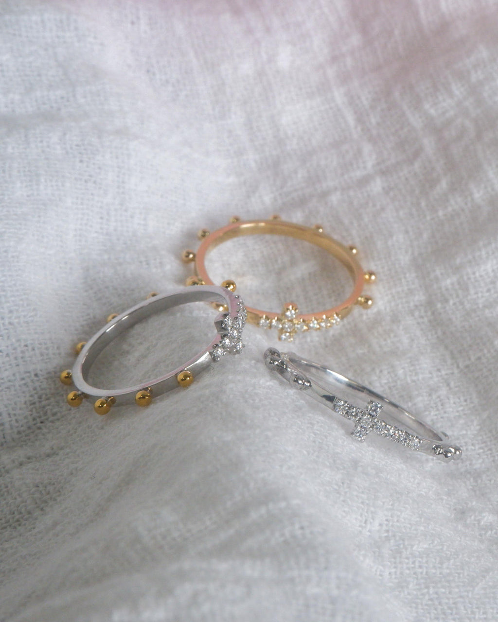 Dainty Rosary Ring fine gold rings