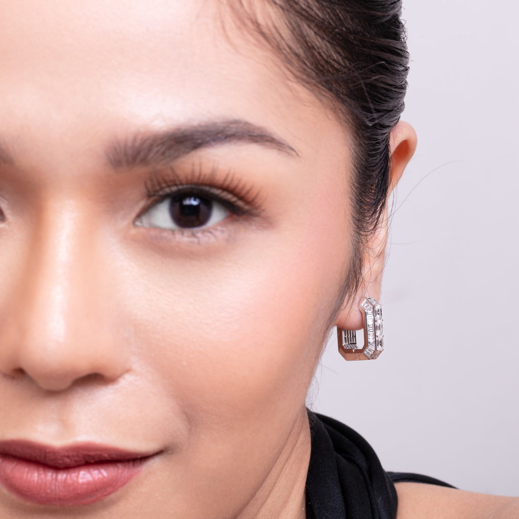 Frost Quadrant Earrings earrings with earrings styling