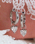 Ear Spree Heart Diamond Hoop diamond earrings 