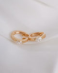 Ear Spree Marquise Diamond Huggie diamond earrings in gold