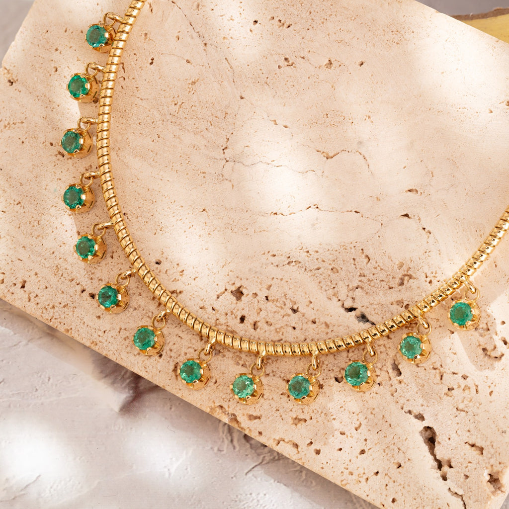 Emerald Drop Tubogas Necklace necklaces with necklace styling