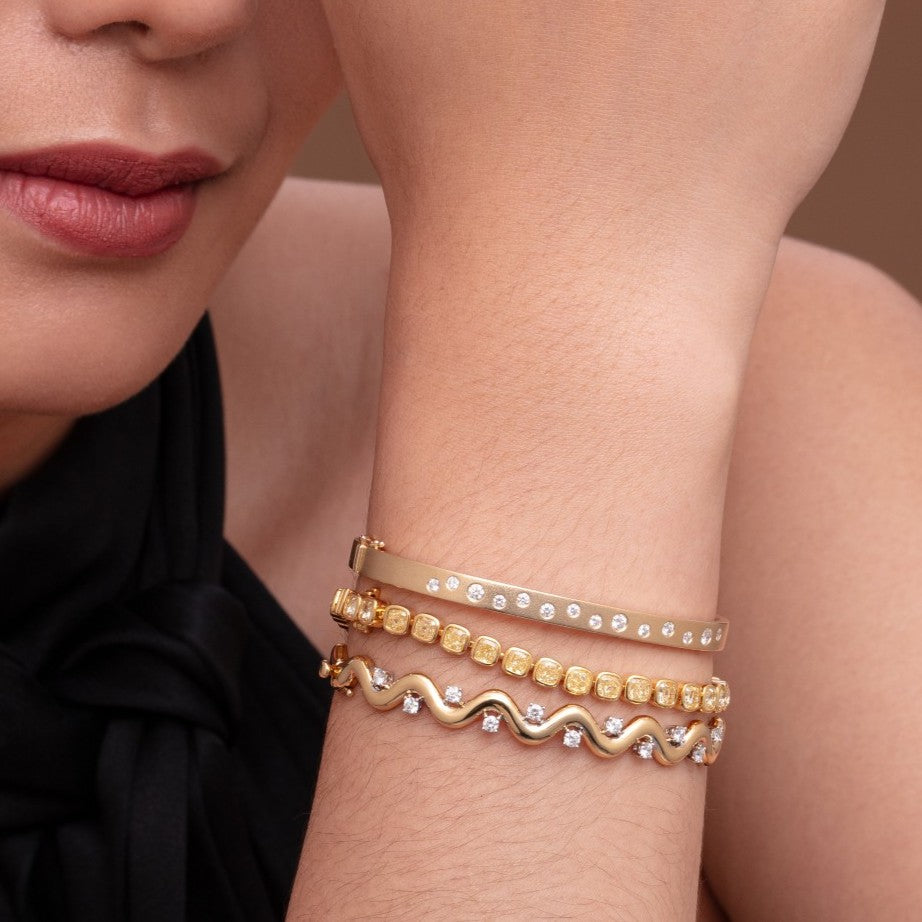 Fancy Yellow Diamond Tennis Bracelet diamond bracelets in gold