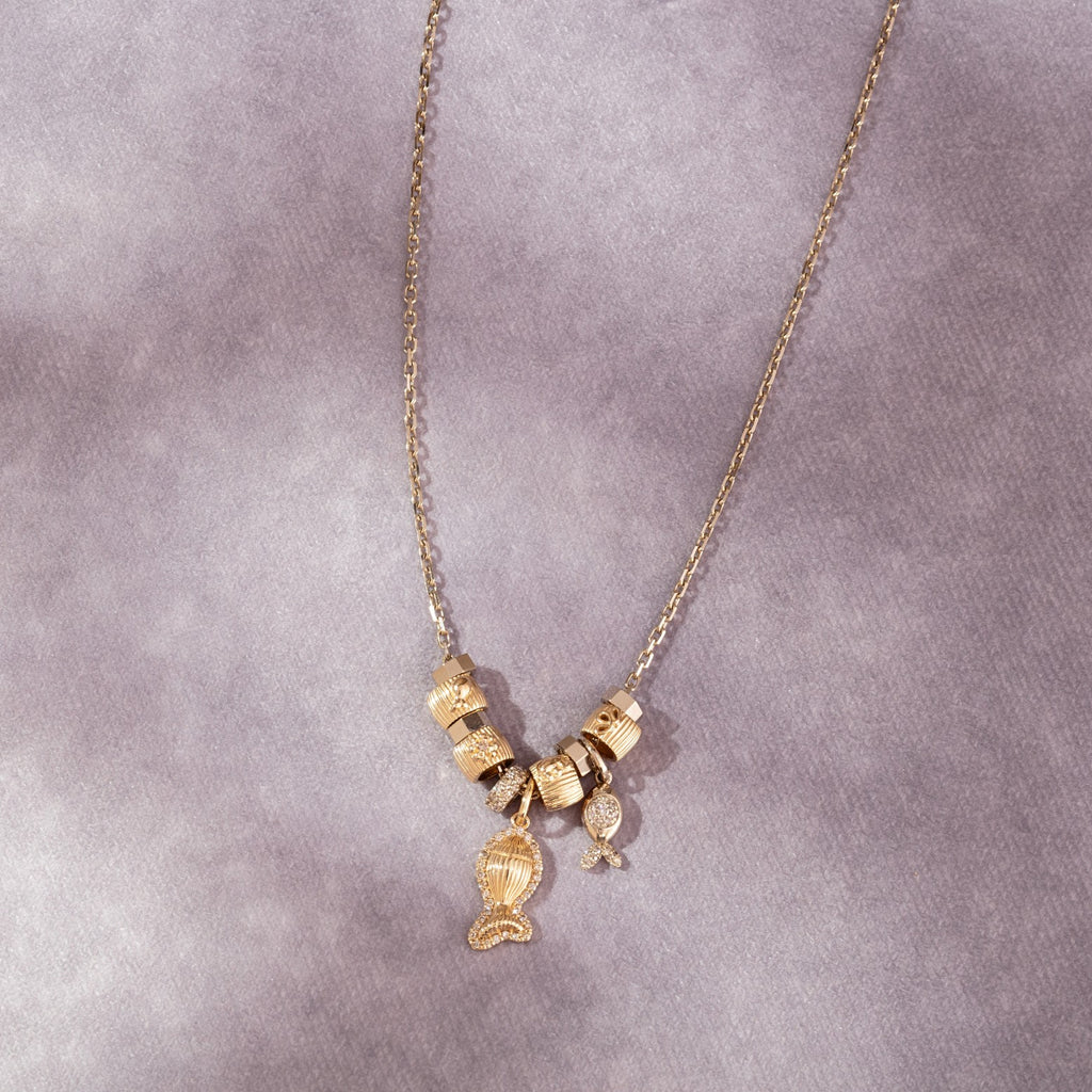 Fish and Barrels necklaces with necklace styling