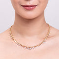 Gold Orb Chain with Diamond Drops diamond necklaces in gold
