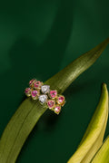 Pink Sapphire Hoop Earrings