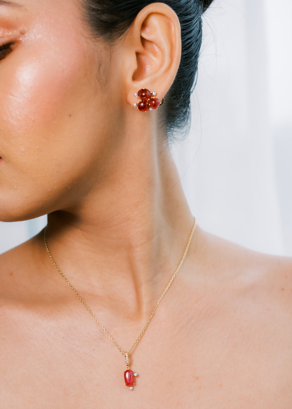 Spinel Pendant with Diamonds