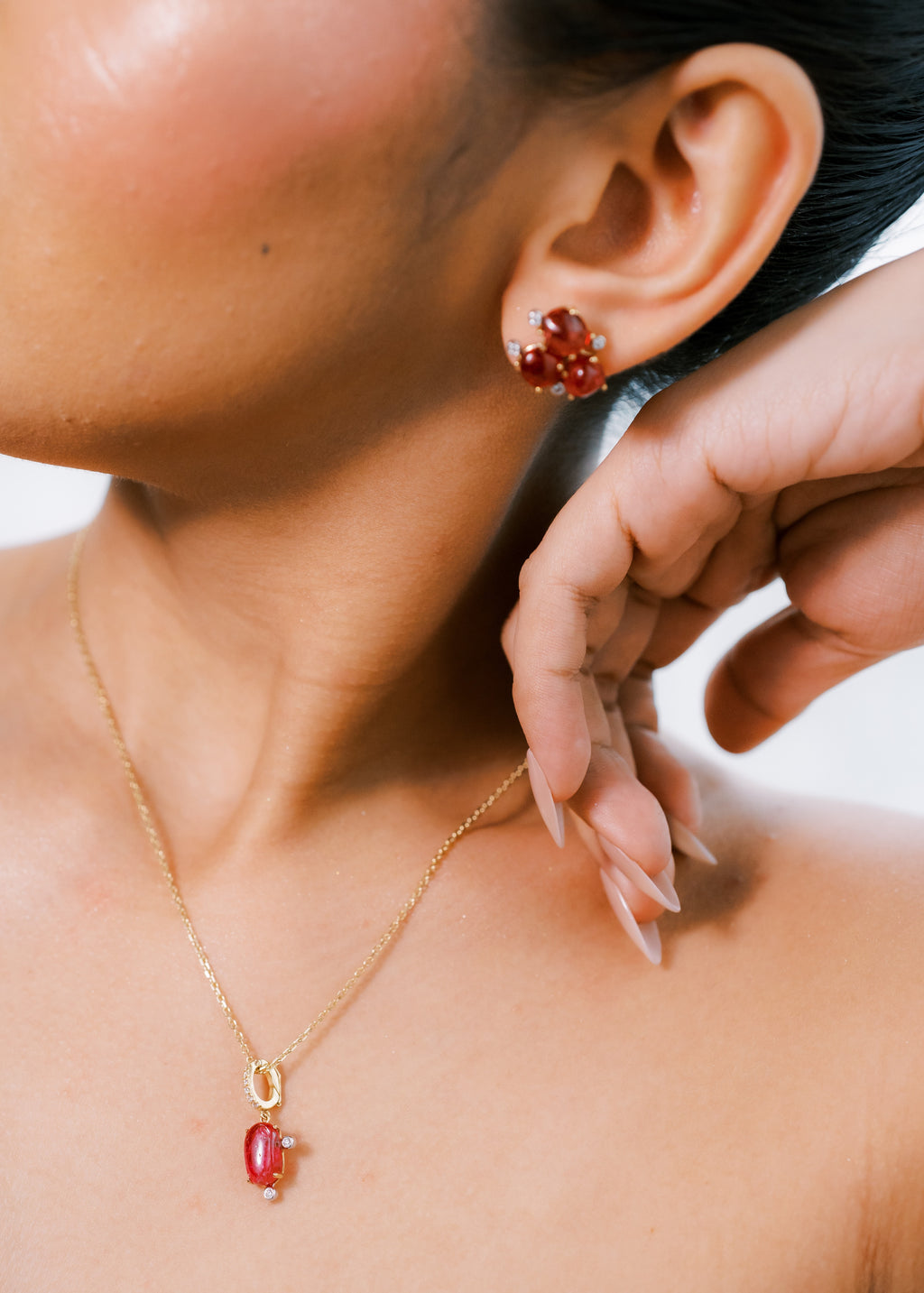 Spinel Pendant with Diamonds