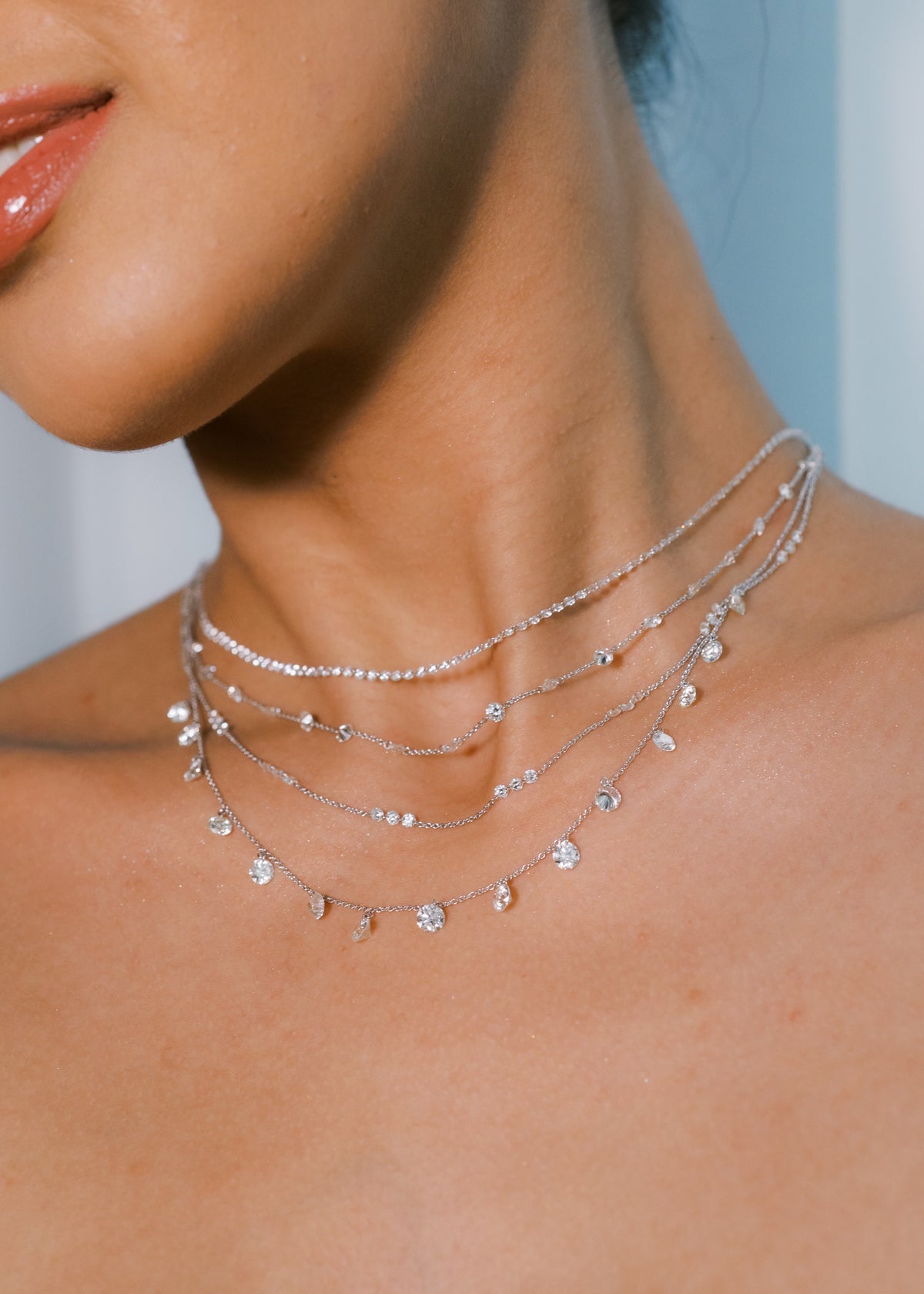 Drilled Tennis Necklace