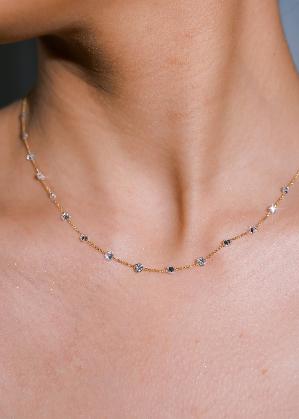 Drilled Station Necklace with a Gap