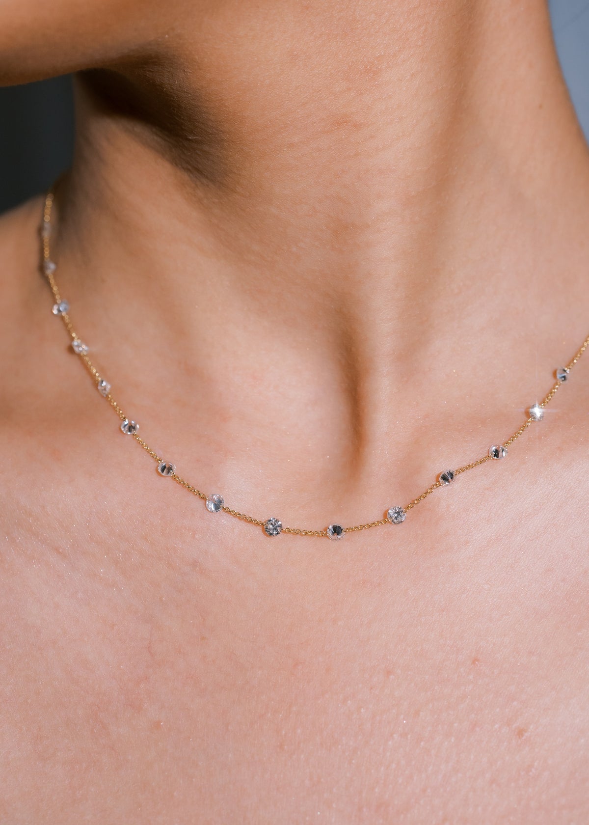 Drilled Station Necklace with a Gap