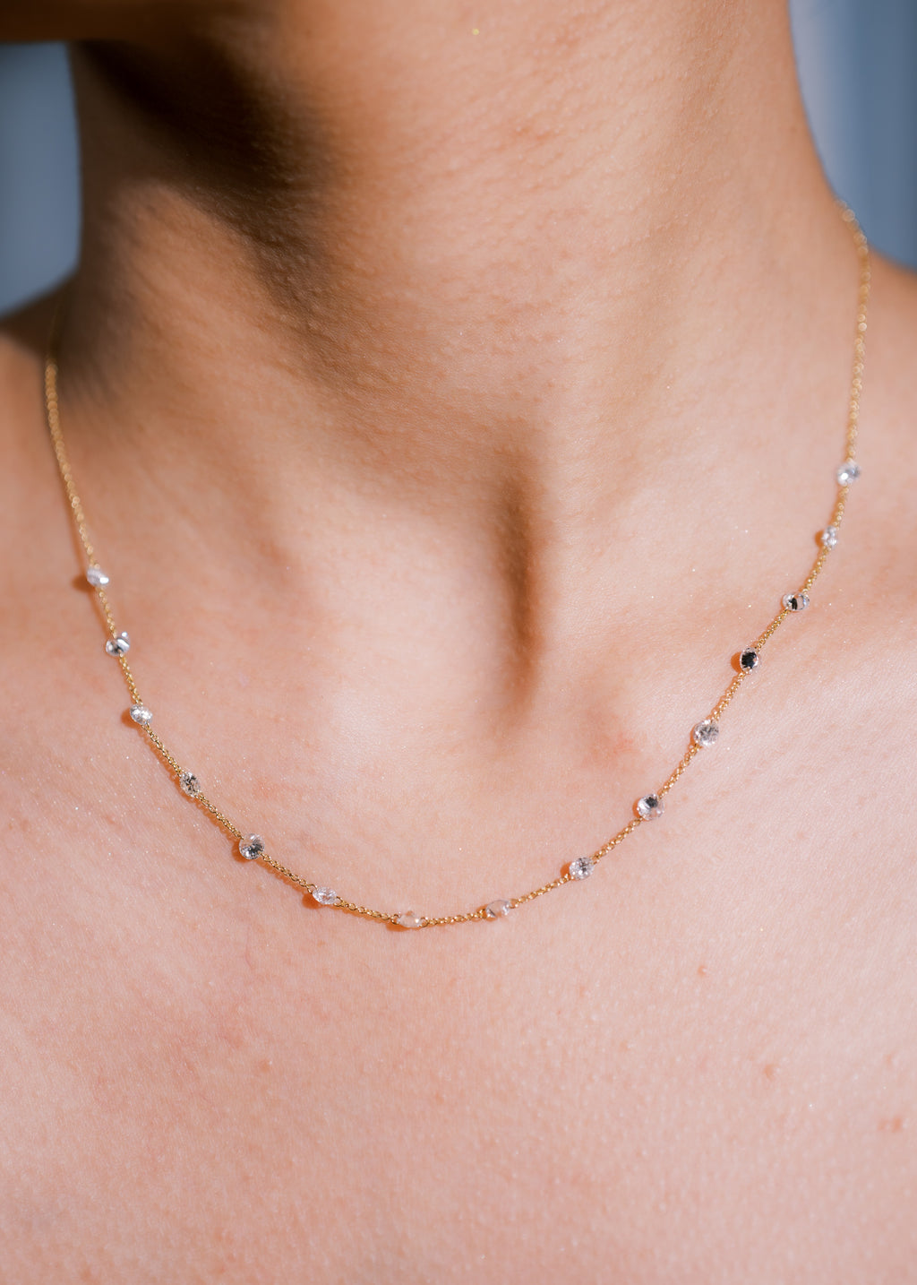 Drilled Station Necklace with a Gap