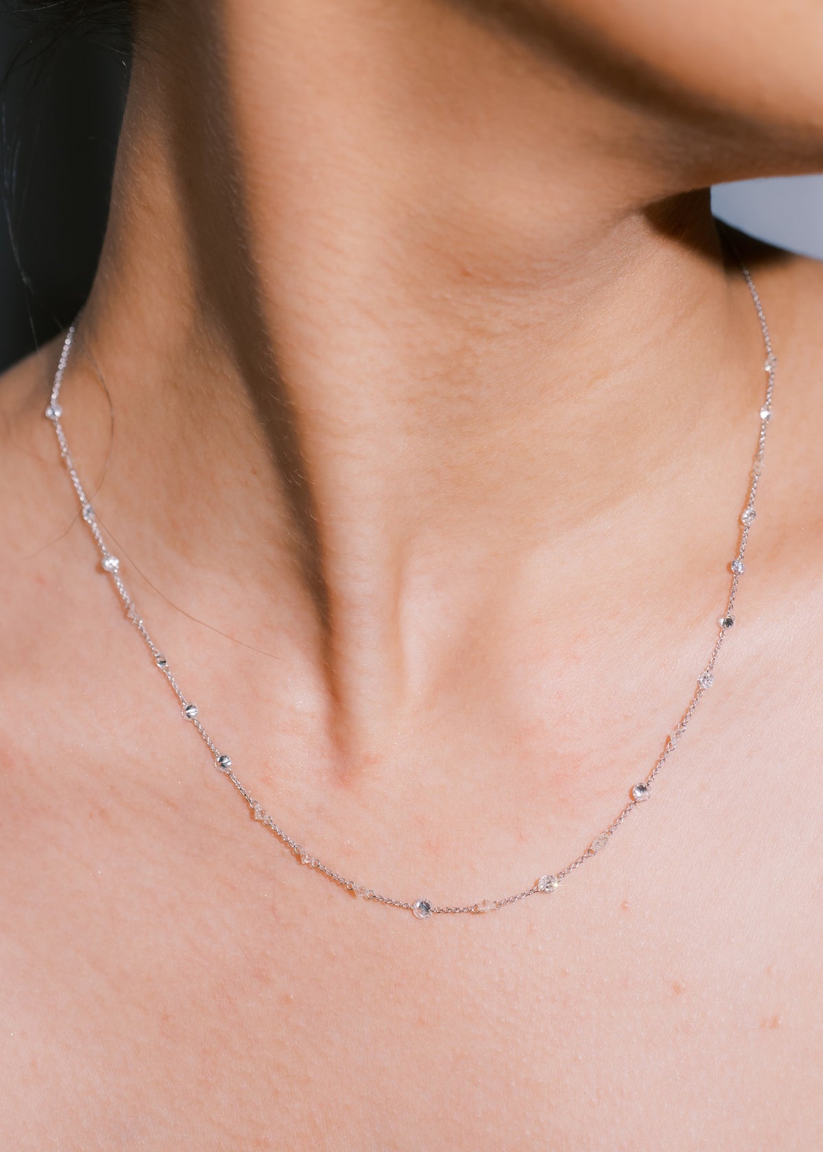 Drilled Station Necklace with a Full Gap