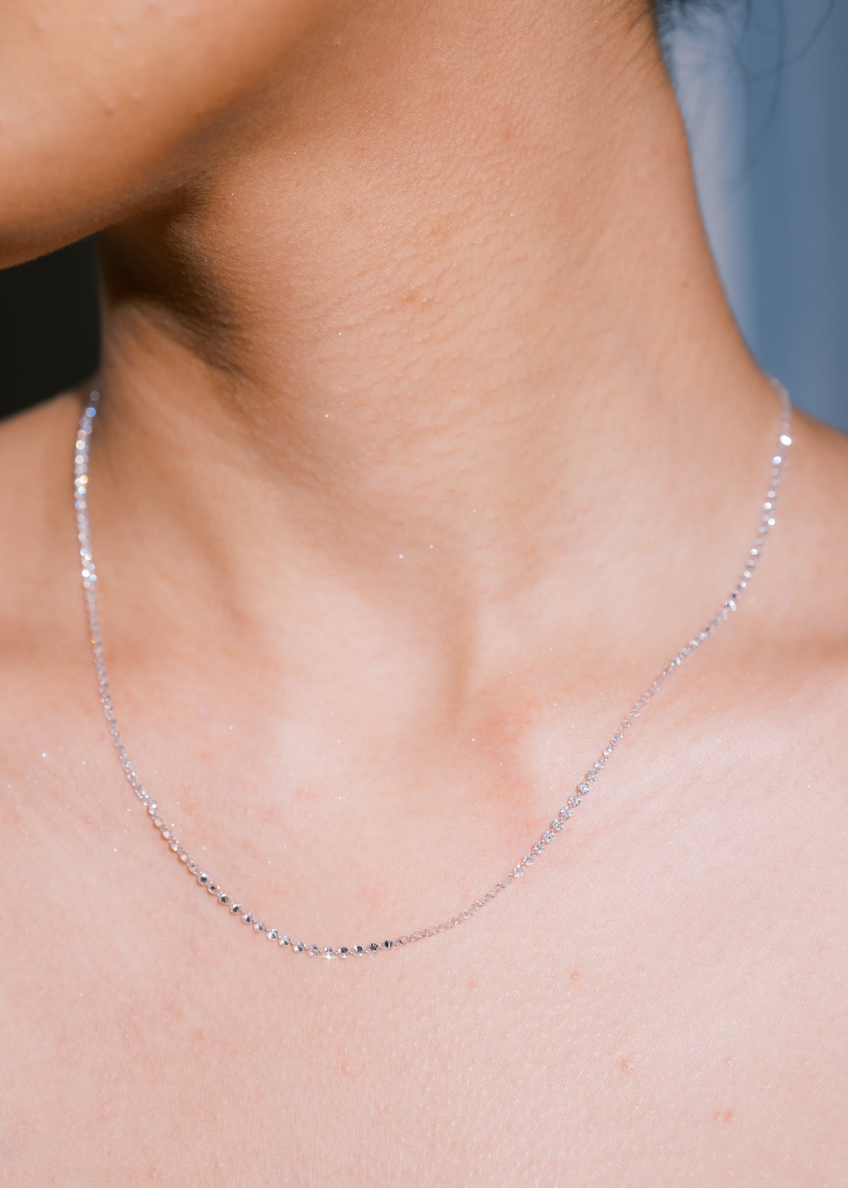 Drilled Tennis Necklace