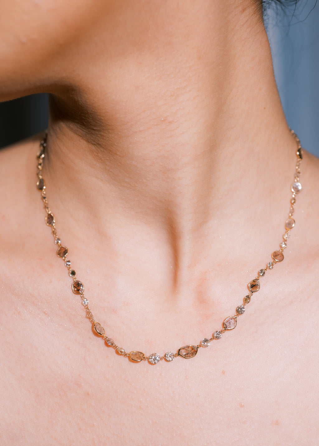 Brown Diamond Drilled Necklace