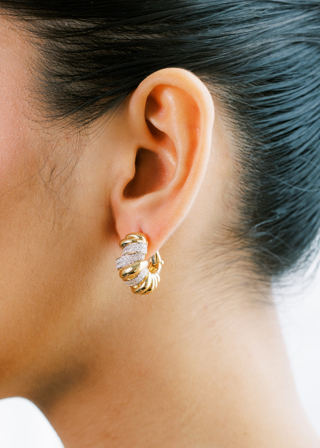 Diamond Swirly Earrings