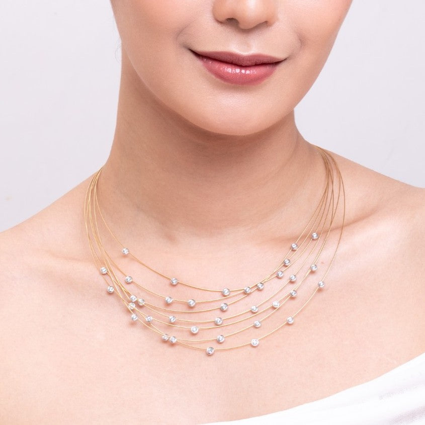 Le Collier Céleste necklaces with necklace styling