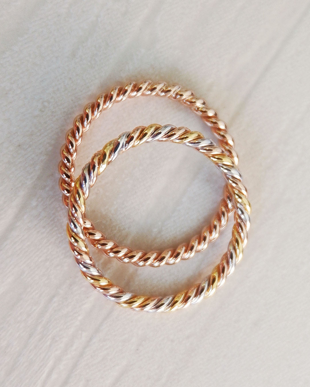 Skinny Twiddles Ring fine gold rings