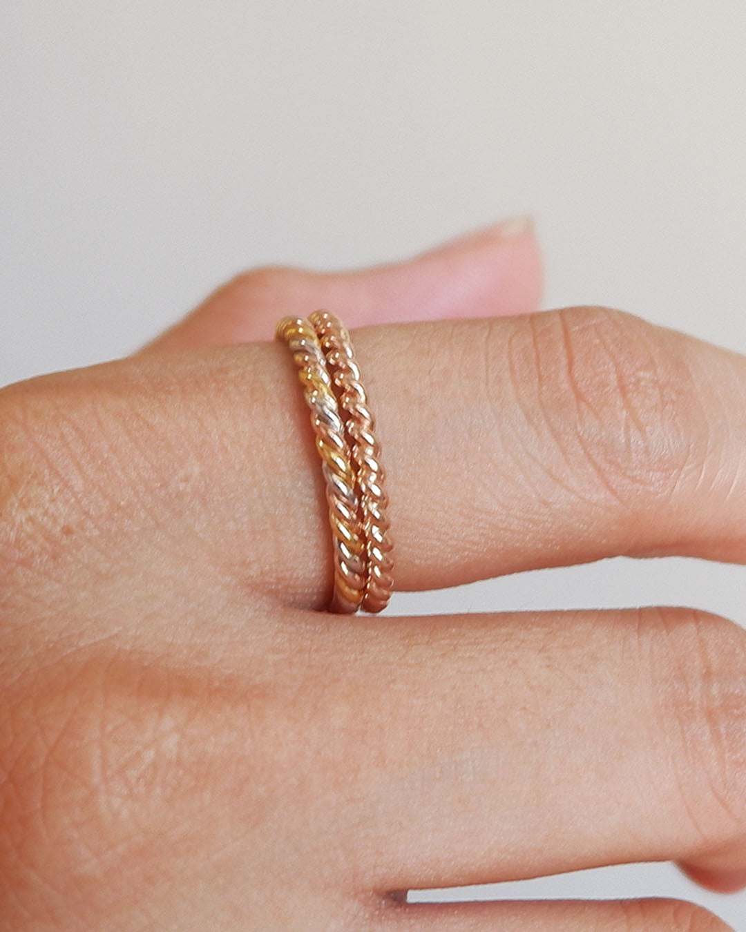 Skinny Twiddles Ring fine gold rings